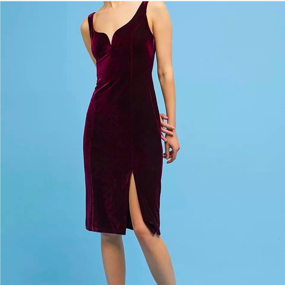 Donna Morgan Anthropologie Velvet Dress like new